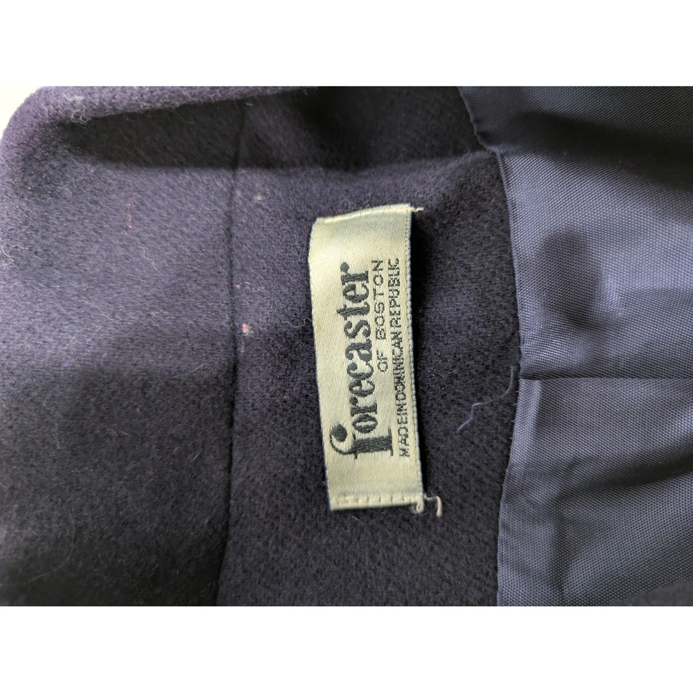 Forecaster of Boston Blazer Women's 7/8 Navy Blue 100% Pure Wool Double Breasted - Picture 6 of 13